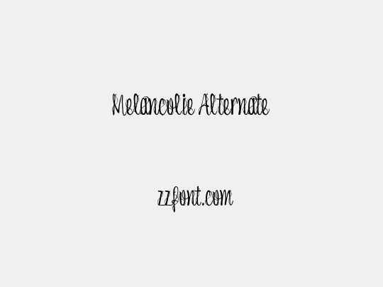 Melancolie Alternate