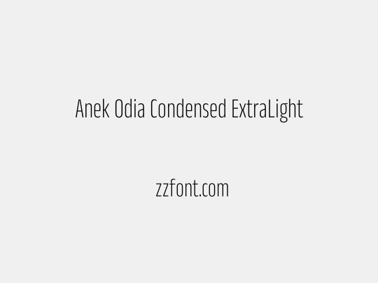 Anek Odia Condensed ExtraLight
