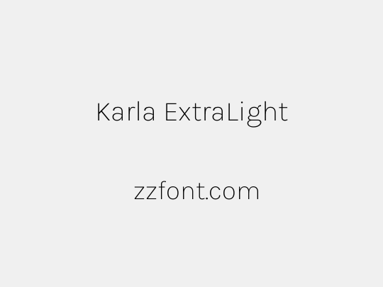 Karla ExtraLight