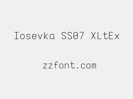 Iosevka SS07 XLtEx