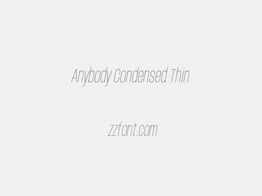 Anybody Condensed Thin