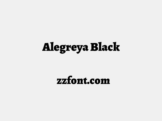 Alegreya Black