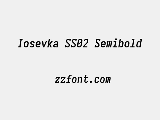 Iosevka SS02 Semibold