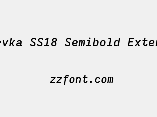 Iosevka SS18 Semibold Extended