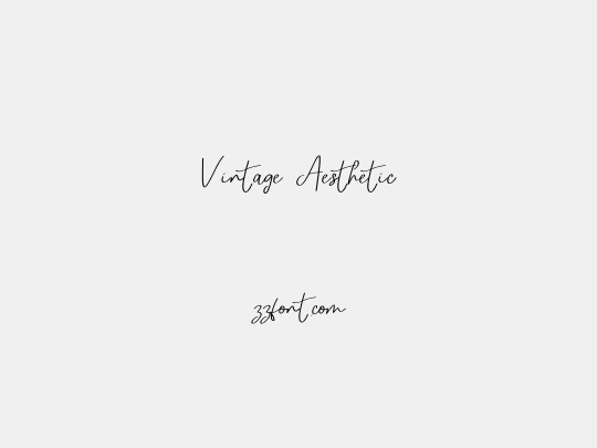 Vintage Aesthetic