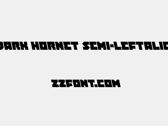 Dark Hornet Semi-Leftalic