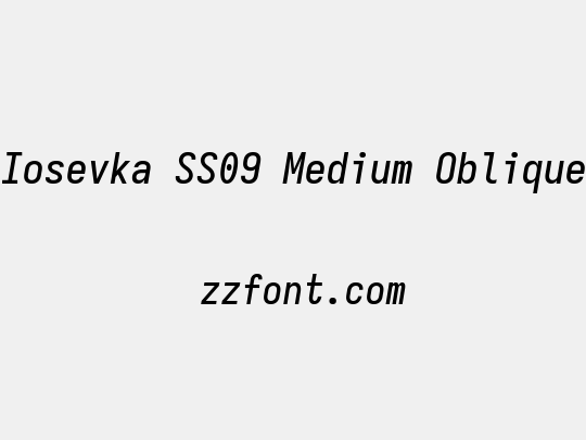 Iosevka SS09 Medium Oblique