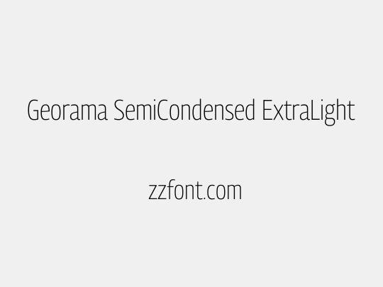 Georama SemiCondensed ExtraLight