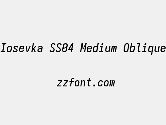 Iosevka SS04 Medium Oblique