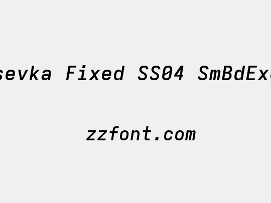 Iosevka Fixed SS04 SmBdExObl