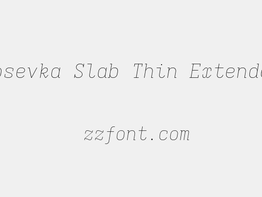 Iosevka Slab Thin Extended