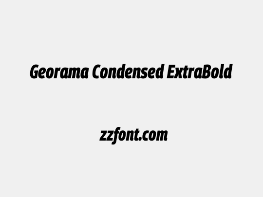 Georama Condensed ExtraBold