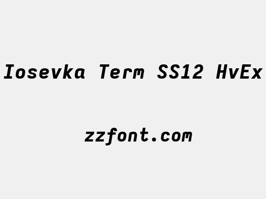 Iosevka Term SS12 HvEx