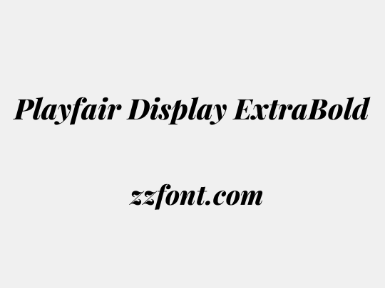 Playfair Display ExtraBold