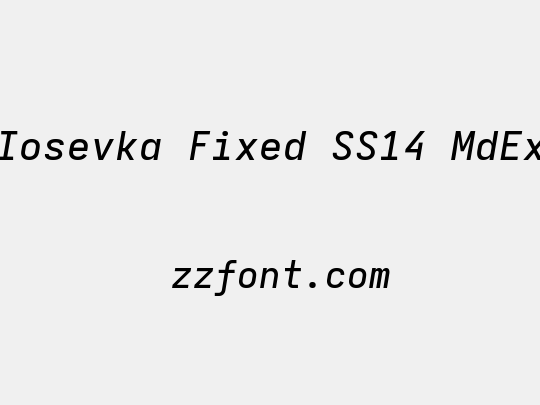 Iosevka Fixed SS14 MdEx
