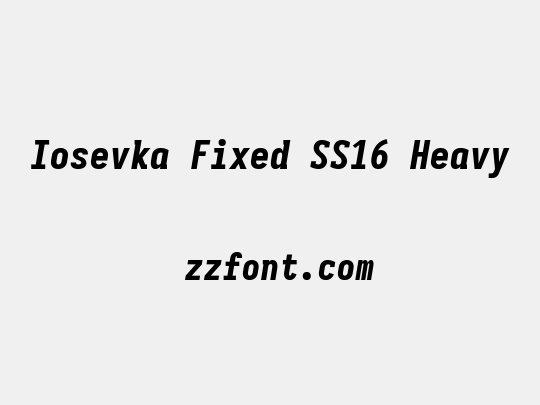 Iosevka Fixed SS16 Heavy