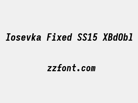 Iosevka Fixed SS15 XBdObl