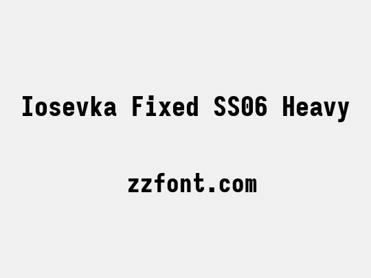 Iosevka Fixed SS06 Heavy