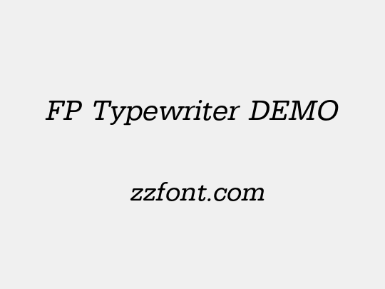FP Typewriter DEMO