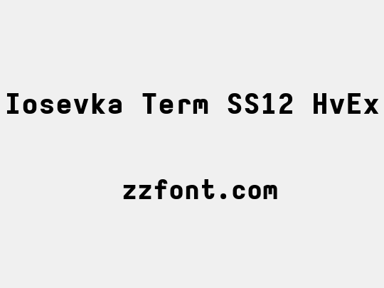 Iosevka Term SS12 HvEx