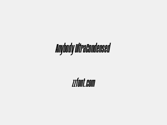 Anybody UltraCondensed