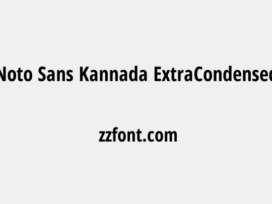 Noto Sans Kannada ExtraCondensed