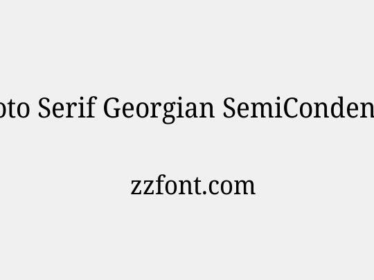 Noto Serif Georgian SemiCondensed