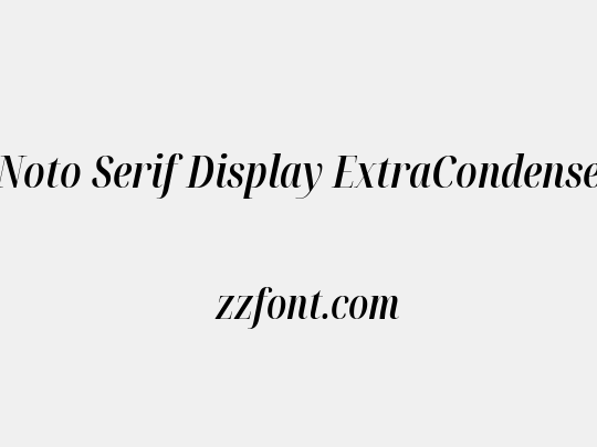 Noto Serif Display ExtraCondensed SemiBold