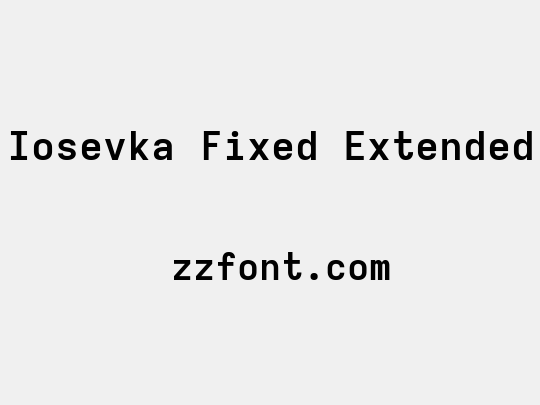 Iosevka Fixed Extended