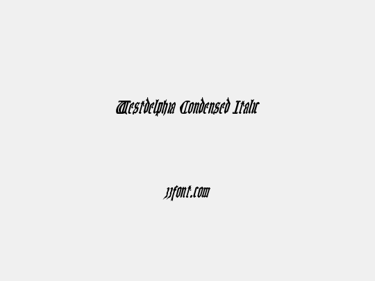 Westdelphia Condensed Italic