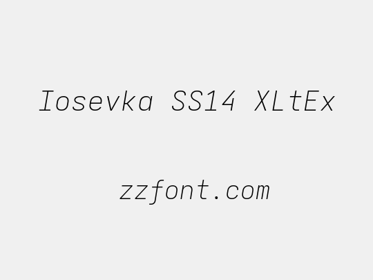 Iosevka SS14 XLtEx
