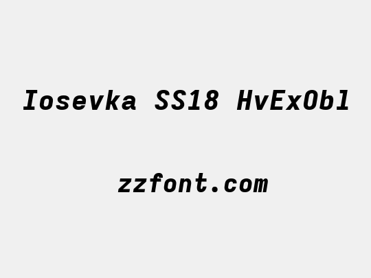 Iosevka SS18 HvExObl