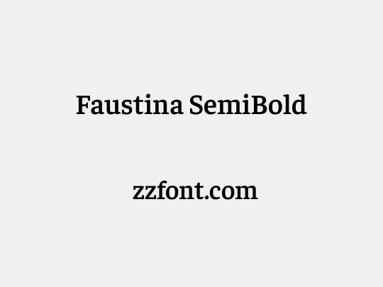 Faustina SemiBold