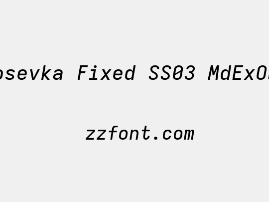 Iosevka Fixed SS03 MdExObl