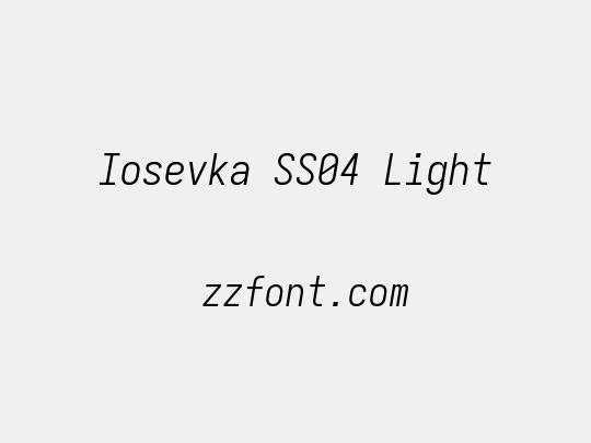 Iosevka SS04 Light