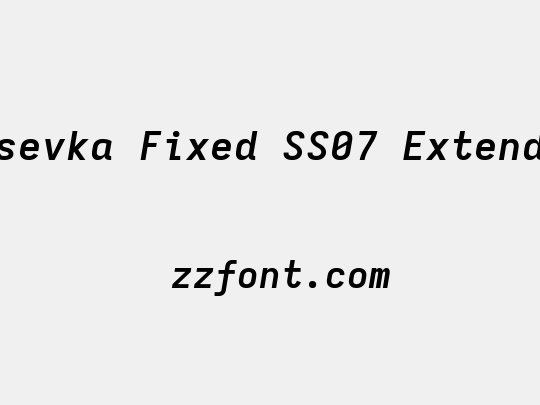 Iosevka Fixed SS07 Extended