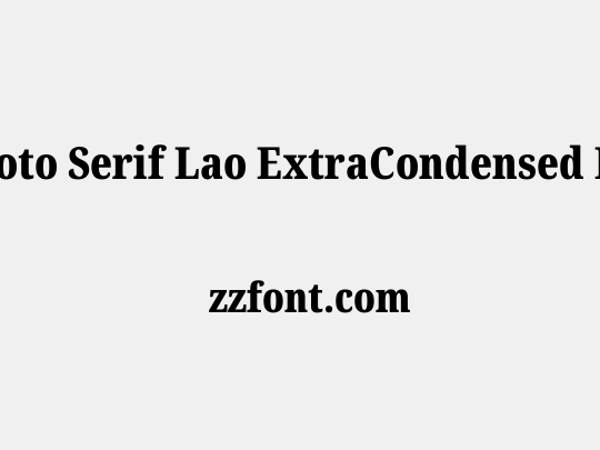 Noto Serif Lao ExtraCondensed Black