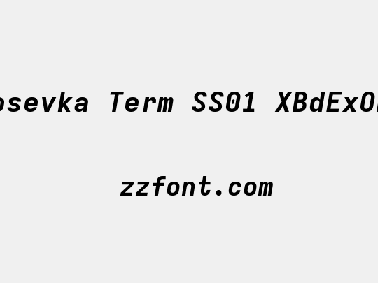 Iosevka Term SS01 XBdExObl