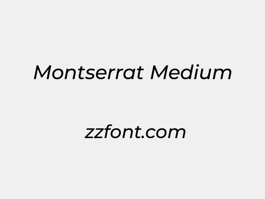 Montserrat Medium