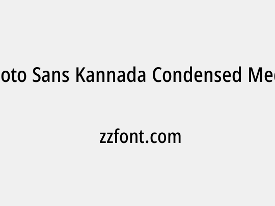 Noto Sans Kannada Condensed Medium
