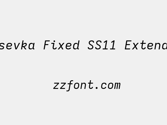 Iosevka Fixed SS11 Extended