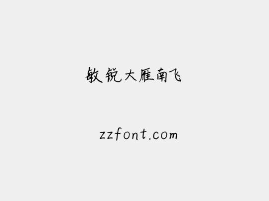 敏锐大雁南飞
