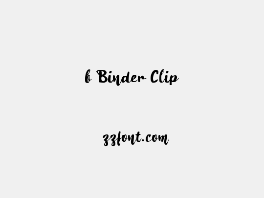 b Binder Clip