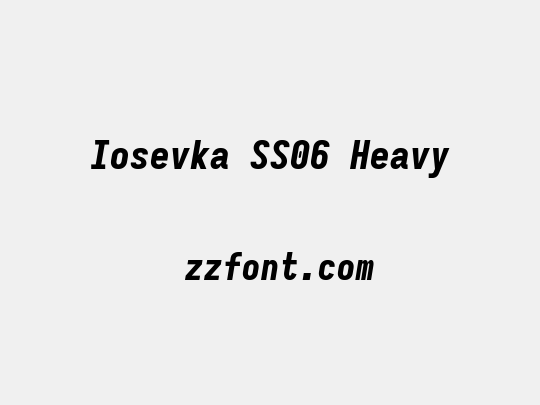 Iosevka SS06 Heavy