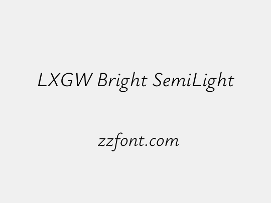 LXGW Bright SemiLight