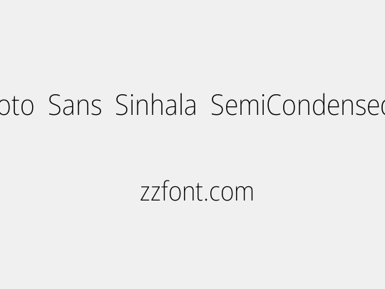 Noto Sans Sinhala SemiCondensed ExtraLight