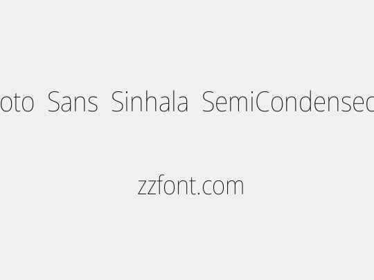 Noto Sans Sinhala SemiCondensed Thin
