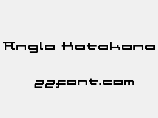 Anglo Katakana