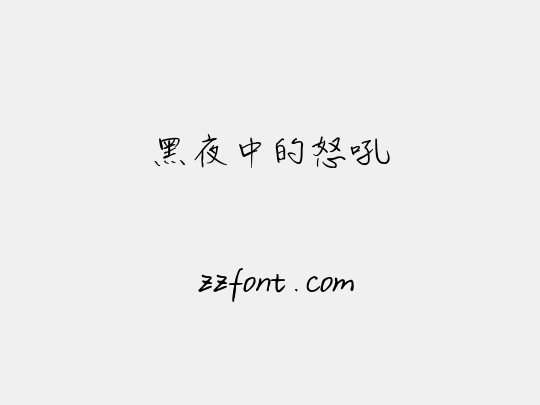 黑夜中的怒吼