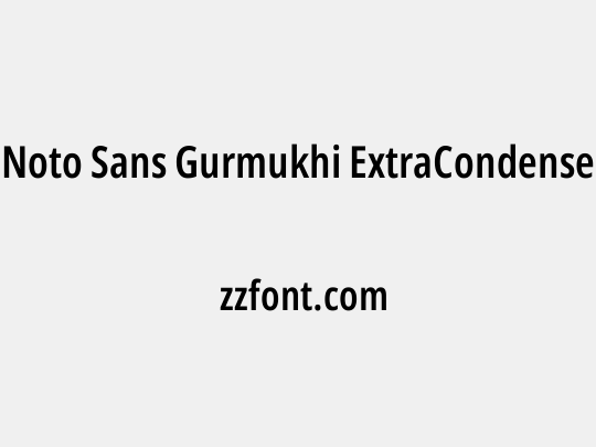 Noto Sans Gurmukhi ExtraCondensed SemiBold